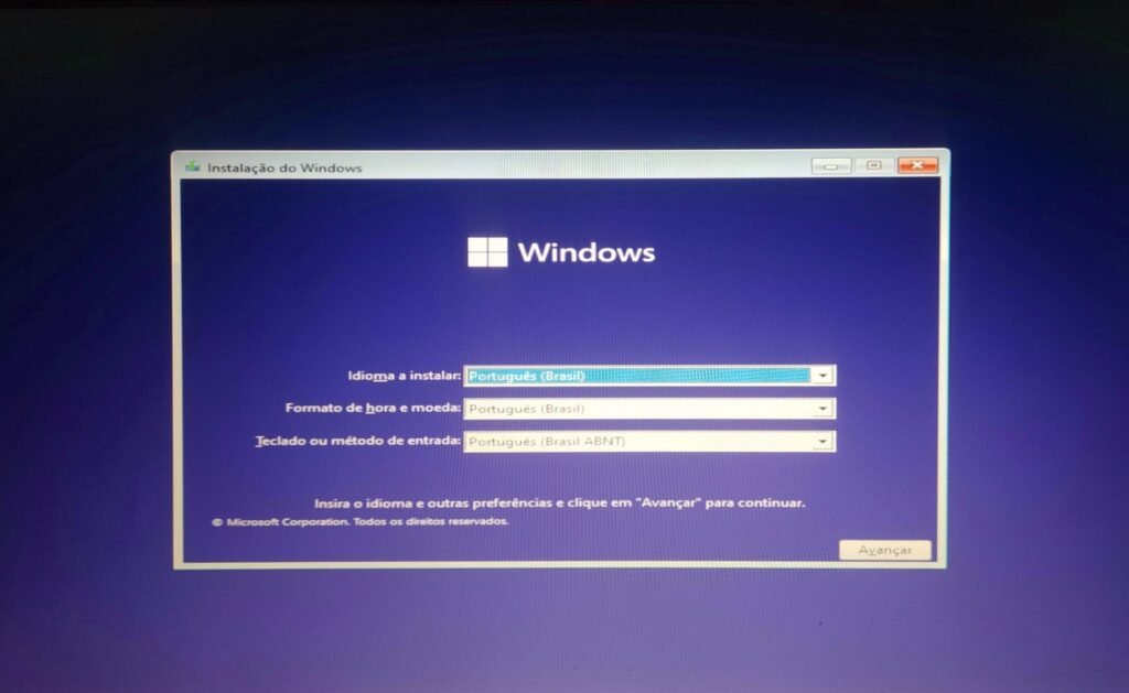Tutorial de instalação e configuração do Windows 11 em pt BR português