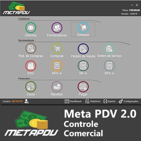 Meta PDV 2.0 - controle comercial, caixa, restaurante, ordem de serviço