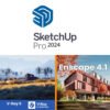 Pacote SketchUp 2024 + V-Ray 6.00.05 + Enscape 4.1 com 4553 objetos! (instaladores e instruções)