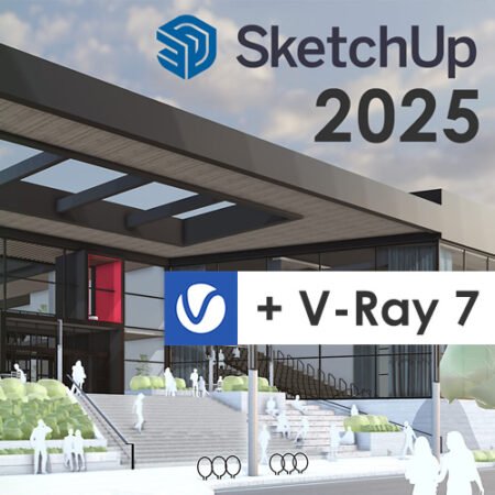 Pacote SketchUp 2025 + V-Ray 7 (instaladores originais + instruções)